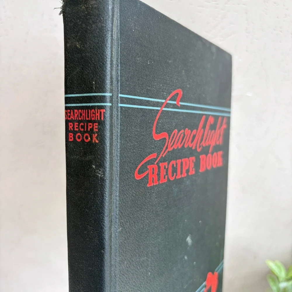 Vintage Searchlight Recipe Book Household Magazine Hardcover Black Red Retro